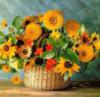 Схема вышивки &laquo;Букет  корзинке&raquo;