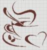 Схема вышивки «Кофе с сердцем»