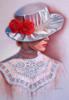 Схема вышивки «Дама в шляпке»