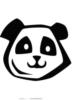 Схема вышивки «Панда голова»