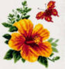 Схема вышивки «Бабочка и цветок»