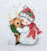 Схема вышивки «Снеговик и оленёнок»