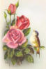 Схема вышивки «Цветы и птичка»