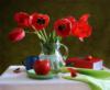 Схема вышивки «Красные тюльпаны»