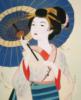 Схема вышивки «Девушка с зонтом. Китай»