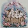Схема вышивки &laquo;Котята в корзинке&raquo;
