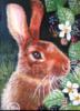 Схема вышивки «Кролик и ягодки»