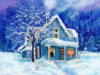 Схема вышивки «Зимний домик!»