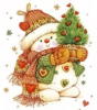 Схема вышивки &laquo;Снеговик&raquo;