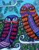 Схема вышивки «Mexican Folk Art - Owls»