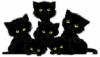 Схема вышивки «Чёрные котята »