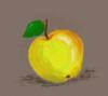 Схема вышивки «Жёлтое яблочко!)))»