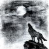 Схема вышивки «Волк воет на луну»