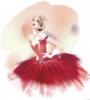 Схема вышивки «Прекрасная балерина в красном»