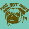 Схема вышивки «Pugs not Drugs»
