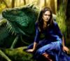 Схема вышивки «Девушка с драконом»