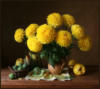 Схема вышивки «Натрморт с желтыми хризантемами»