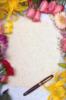 Схема вышивки «Рамка из цветов»