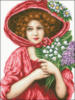 Схема вышивки «Женщина с цветами»