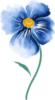 Схема вышивки «Цветок синий акварель»