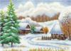 Схема вышивки &laquo;Зимняя деревня&raquo;