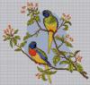 Схема вышивки &laquo;Попугаи&raquo;