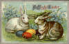 Схема вышивки «Пасхальные кролики»