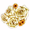 Схема вышивки «Подушка Белые розы»