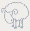 Схема вышивки «Овца контур»