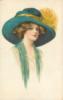 Схема вышивки «Дама в зеленой шляпке»