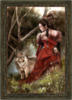 Схема вышивки «Девушка и волк 8»