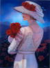 Схема вышивки «Дама с розами»