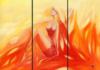 Схема вышивки «Триптих Огонь Общий вид»