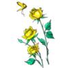 Схема вышивки «жёлтые цветы»