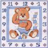 Схема вышивки «Часы с медвежатами»