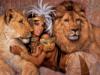 Схема вышивки «Девушка со львами»