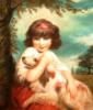 Схема вышивки «Картина девочка с собака»