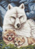Схема вышивки «Волчица с волчатами 2»