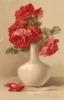 Схема вышивки «Красные розы в белой вазе»
