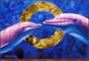 Схема вышивки «Розовые дельфины»