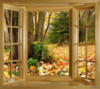 Схема вышивки «Окно в осень»