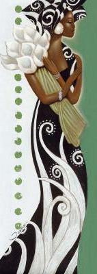 Африканка с цветами, африканка, африка, женщина, девушка, чернокожая, картина, цветы, калы