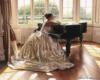 Схема вышивки «Девушка и пианино»