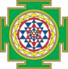 Схема вышивки «Шри янтра (зеленая)»