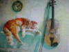 Схема вышивки «Кот и скрипка»
