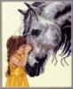 Схема вышивки «Девочка с лошадкой»