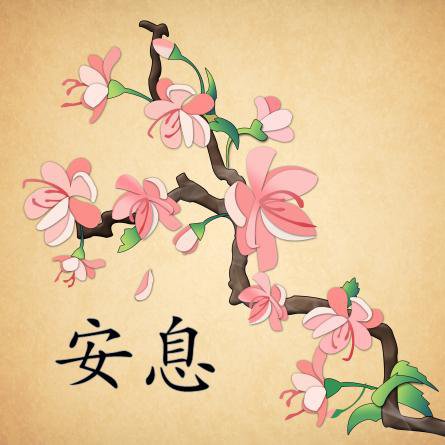 цветущая сакура, азия, япония, сакура, вишня, цветы, иероглиф